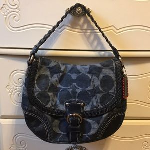 Navy Denim Coach purse❤️!